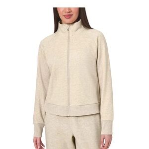 Mondetta Women's Fleece Full-Zip Jacket Tan, large